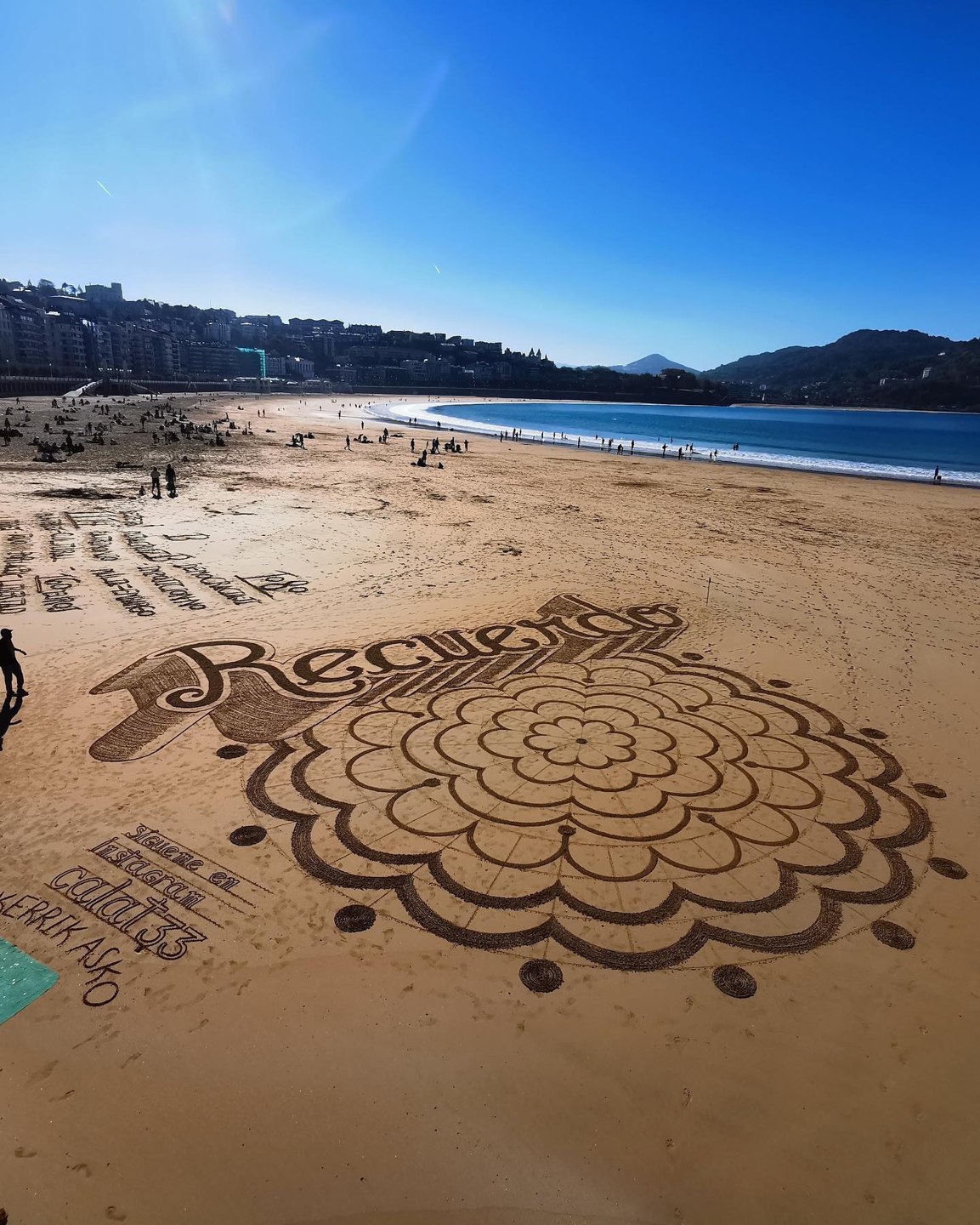 Stranden och bukten i San Sebastián